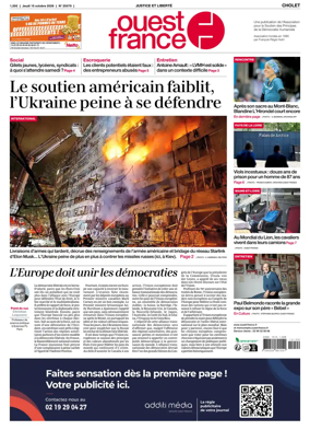 Cover of Ouest France (Cholet)