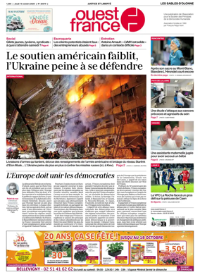 Cover of Ouest France (Les Sables-d'Olonne)