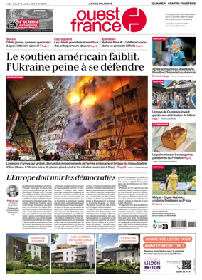 Cover of Ouest-France (Quimper Centre-Finistere)