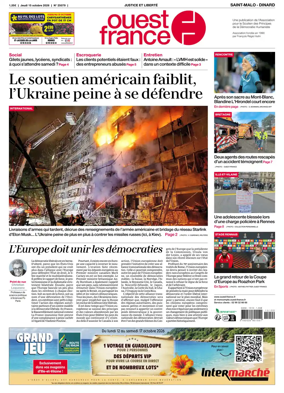 Cover of Ouest France (Saint-Malo)