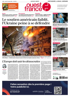 Cover of Ouest France (Saint-Nazaire La Baule Guerande)