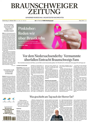 Cover of Braunschweiger Zeitung (Helmstedter Nachrichten)
