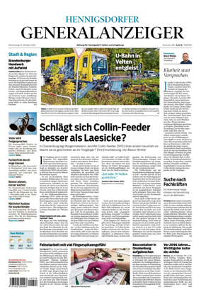 Cover of Hennigsdorfer Generalanzeiger