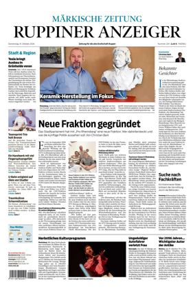 Cover of Ruppiner Anzeiger