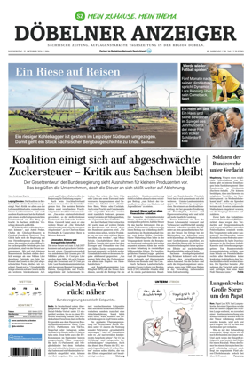 Cover of Sachsische Zeitung (Dobeln)