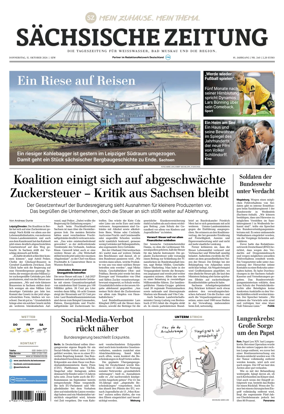 Cover of Sachsische Zeitung (Weiswasser)