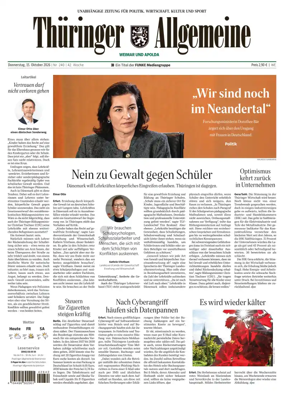 Cover of Thuringer Allgemeine (Apolda)