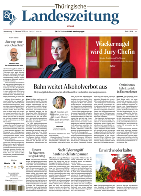 Cover of Thuringische Landeszeitung (Weimar)
