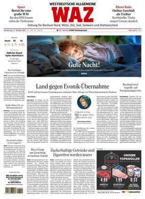 Cover of Westdeutsche Allgemeine Zeitung (Bochum)
