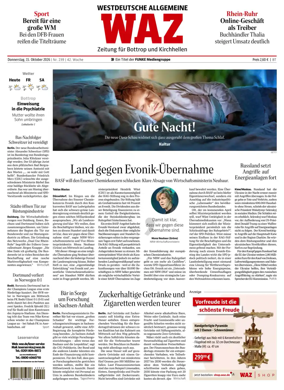 Cover of Westdeutsche Allgemeine Zeitung (Bottrop)