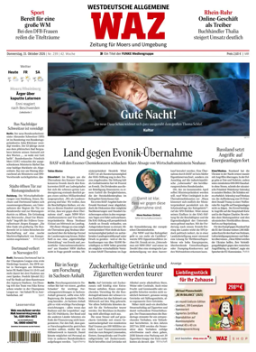 Cover of Westdeutsche Allgemeine Zeitung (Moers)