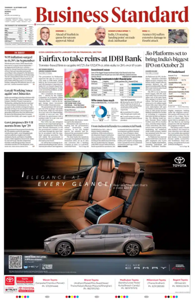Cover of Business Standard