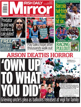 Cover of Irish Daily Mirror