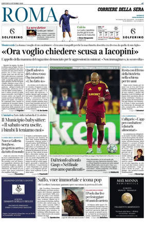 Cover of Corriere della Sera (Roma)