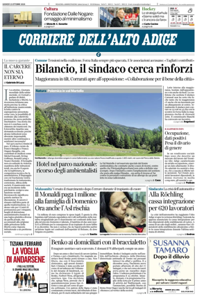 Cover of Corriere dell'Alto Adige