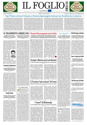 Cover of Il Foglio Quotidiano