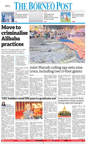 Cover of The Borneo Post (Sarawak)