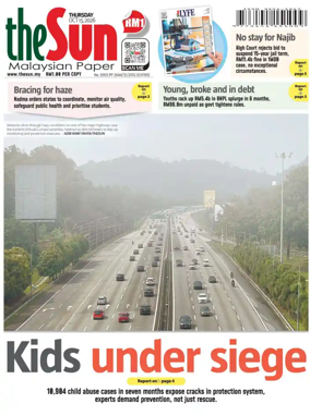 Cover of The Sun (Malaysia)