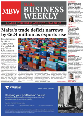 Cover of The Malta Business Weekly