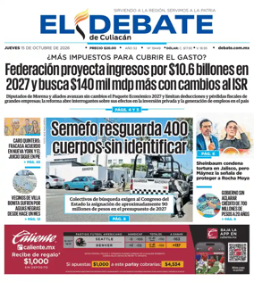Cover of El Debate de Culiacan