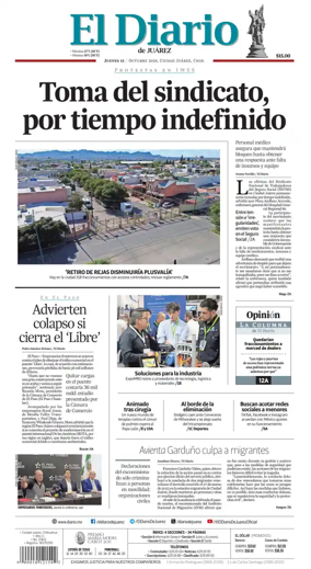 Cover of El Diario de Juarez