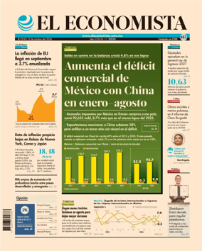 Cover of El Economista (Mexico)