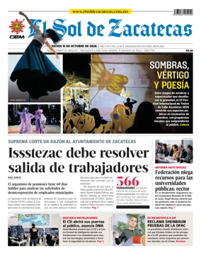 Cover of El Sol de Zacatecas