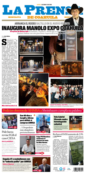 Cover of La Prensa de Coahuila
