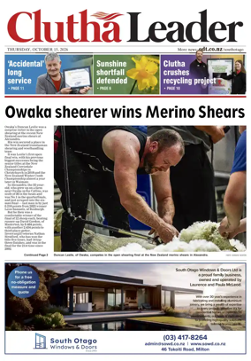Cover of Clutha Leader