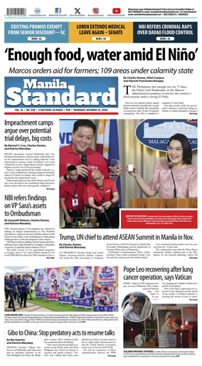 Cover of Manila Standard