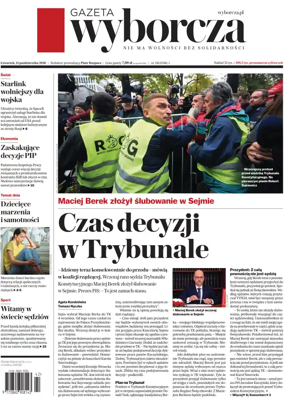 Cover of Gazeta Wyborcza