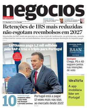 Cover of Jornal de Negocios