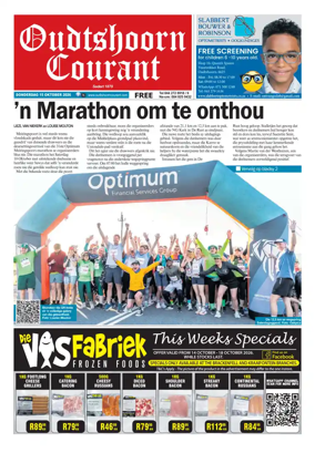 Cover of Oudtshoorn Courant