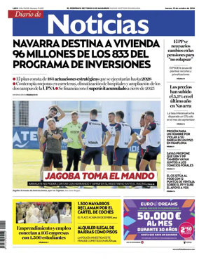 Cover of Diario de Noticias (Spain)