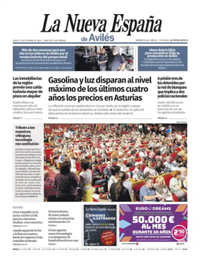 Cover of La Nueva Espana (Aviles)