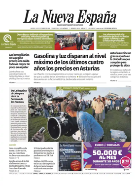 Cover of La Nueva Espana (Oriente)