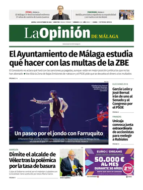 Cover of La Opinion de Malaga