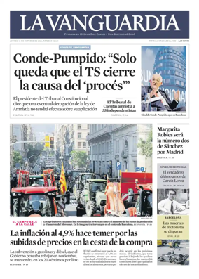 Cover of La Vanguardia