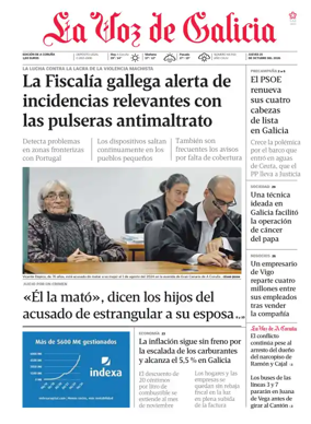 Cover of La Voz de Galicia (A Coruna)