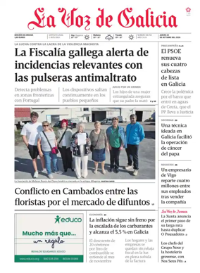 Cover of La Voz de Galicia (Arousa)