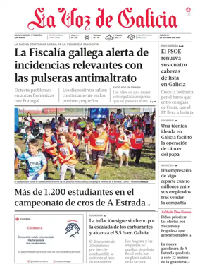 Cover of La Voz de Galicia (Deza)