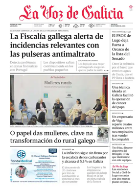 Cover of La Voz de Galicia (Lugo)