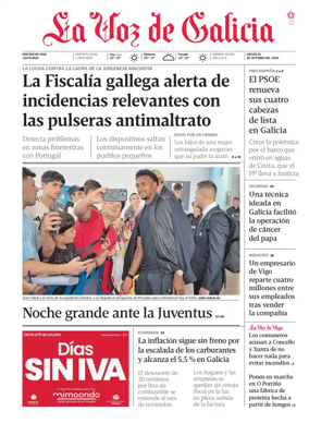 Cover of La Voz de Galicia (Vigo)
