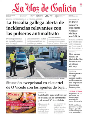 Cover of La Voz de Galicia (Viveiro)