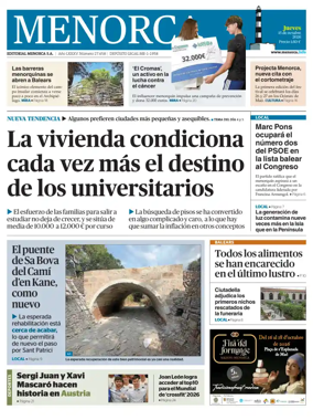 Cover of Menorca Diario Insular
