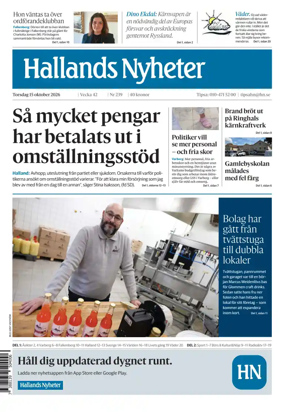 Cover of Hallands Nyheter
