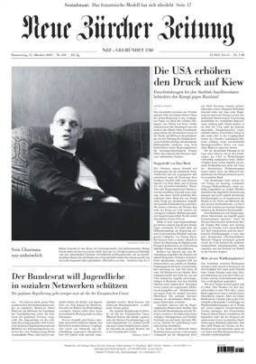 Cover of Neue Zurcher Zeitung