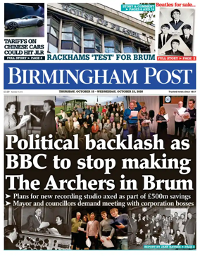 Cover of Birmingham Post