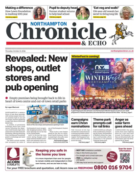 Cover of The Northampton Chronicle and Echo