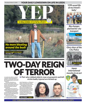 Cover of Yorkshire Evening Post